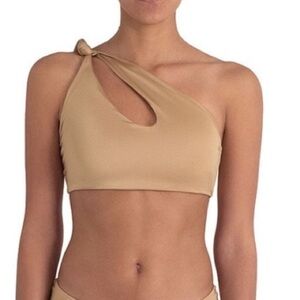 New! Baobab Collection Taki One Shoulder Bikini Top in Treasure 34507